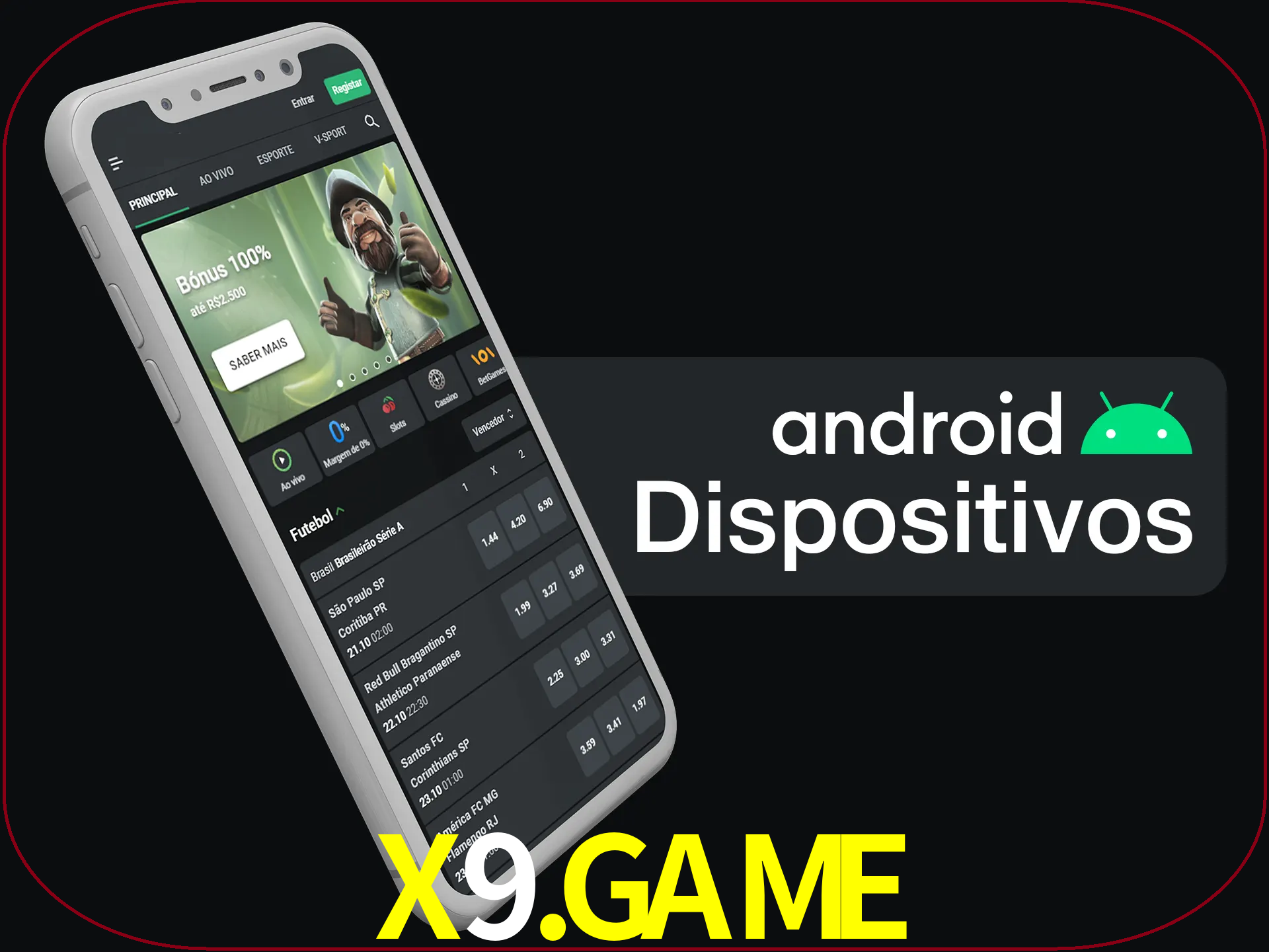 O aplicativo suporta a maioria de todos os dispositivos Android.